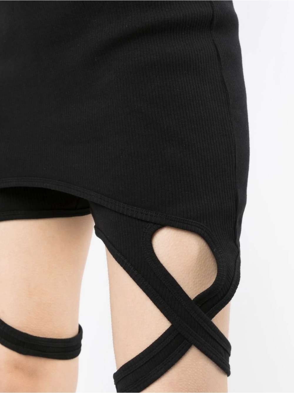 Dion Lee Black Double Lock Mini Skirt Size L NWT - Picture 2 of 5